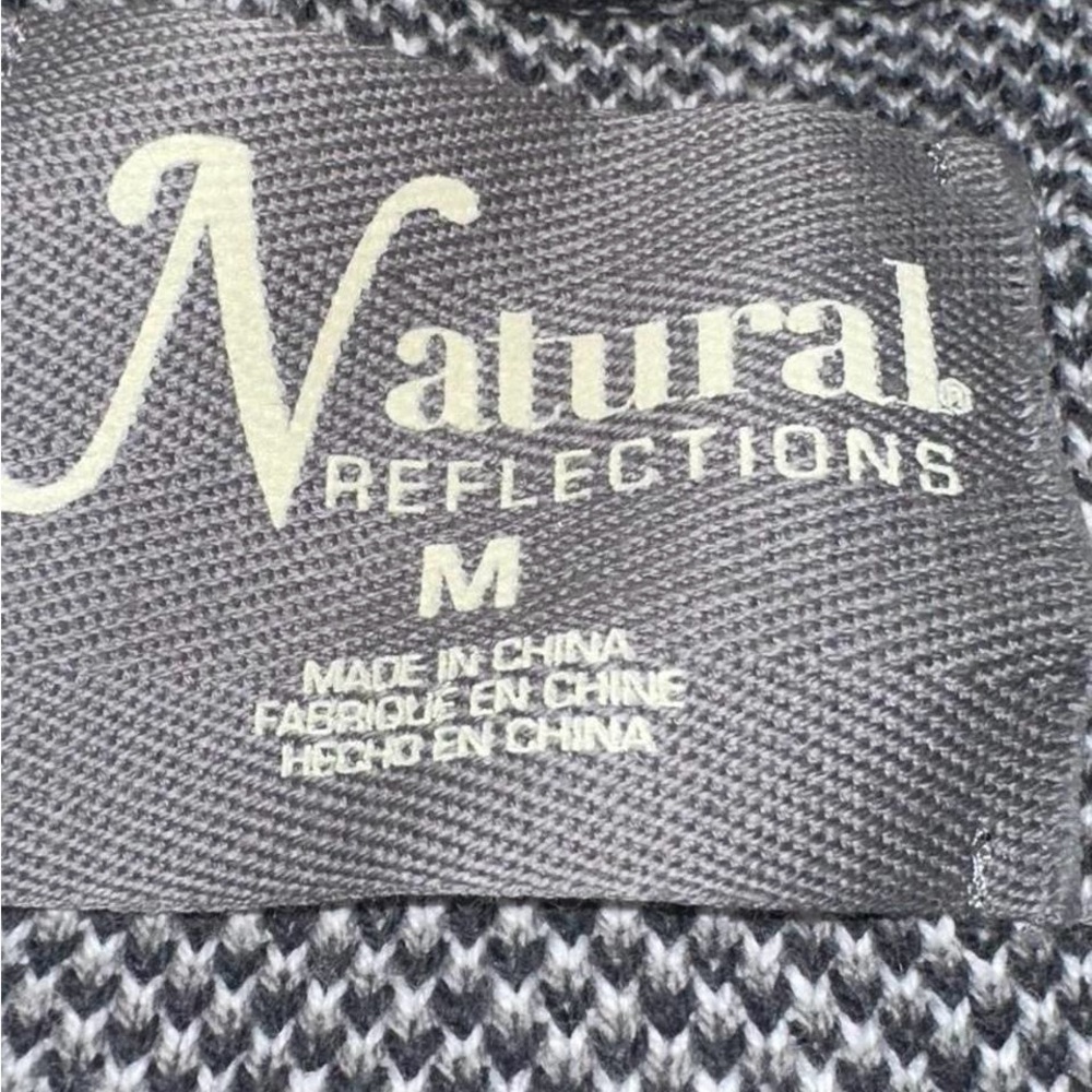 Natural Reflections Black and White Plaid Cardigan - Picture 2 of 2